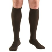 Truform Mens Socks, Knee High, Dress Style 15-20 mmHg, Brown, Large