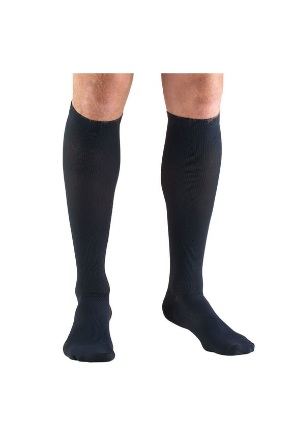 Truform Men's Socks Knee High Dress Style: 20-30 mmHg L NAVY (1944NV-L)