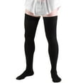 thumbnail image 1 of Truform Men's Thigh High Socks, Dress Style, 20-30 mmHg, Black, Small, 1 of 2