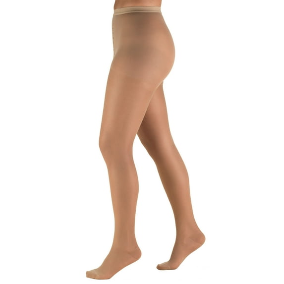 Truform Sheer Pantyhose: 15-20 mmHg, Light Beige, Petite