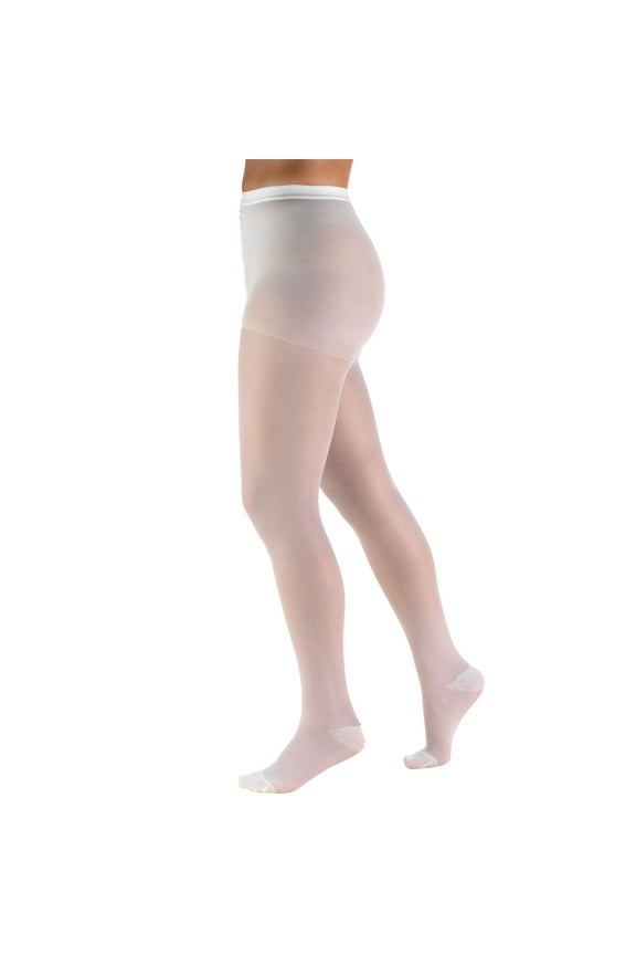 Sheer Pantyhose: 15-20 mmHg, White, Petite