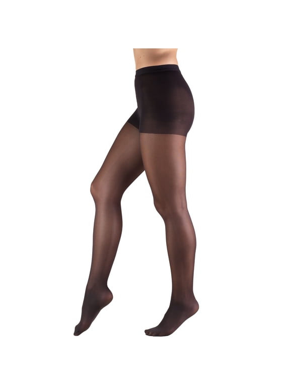 Sheer Pantyhose: 8-15 mmHg, Black, Medium