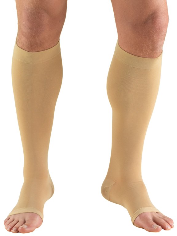 Truform Stockings Short Length Knee High Open Toe: 30-40 mmHg S BEIGE (0845S-S)