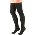thumbnail image 1 of Truform Stockings, Thigh High, Closed Toe, Dot Top: 20-30 mmHg, Black, Medium, 1 of 2