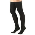thumbnail image 1 of Truform Stockings, Thigh High, Closed Toe, Dot Top: 30-40 mmHg, Black, Large, 1 of 4