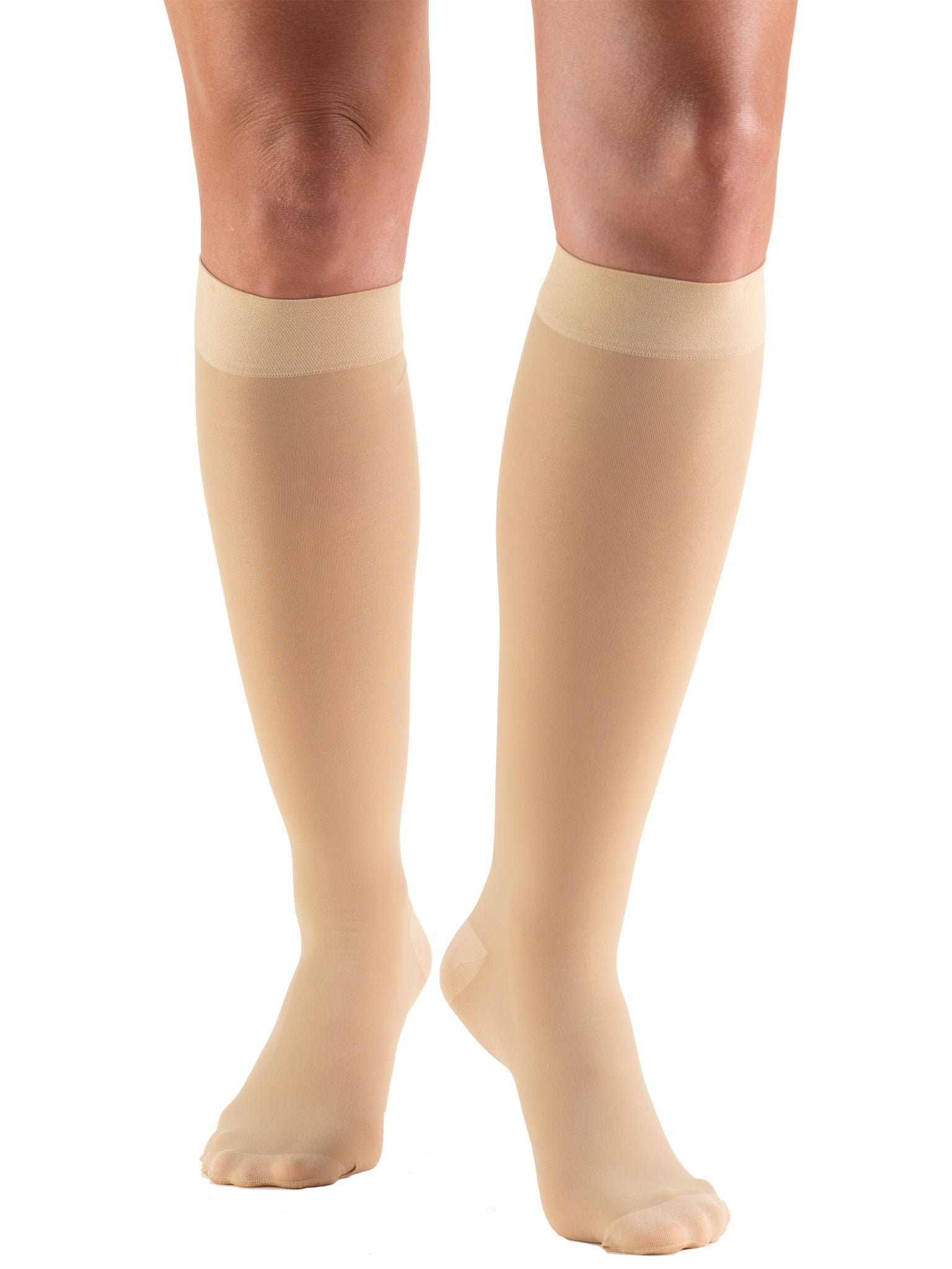 Truform Women's Stockings, Knee High, Sheer: 20-30 mmHg, Beige, Small