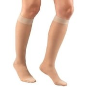 Truform Women's Stockings, Knee High, Sheer, Diamond Pattern: 15-20 mmHg, Nude, X-Large