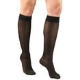 thumbnail image 1 of Truform Women's Stockings, Knee High, Sheer, Dot Pattern: 15-20 mmHg, Black, Large, 1 of 6