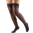 thumbnail image 1 of Truform Women's Stockings Thigh High Sheer: 8-15 mmHg L BLACK (1764BL-L), 1 of 11