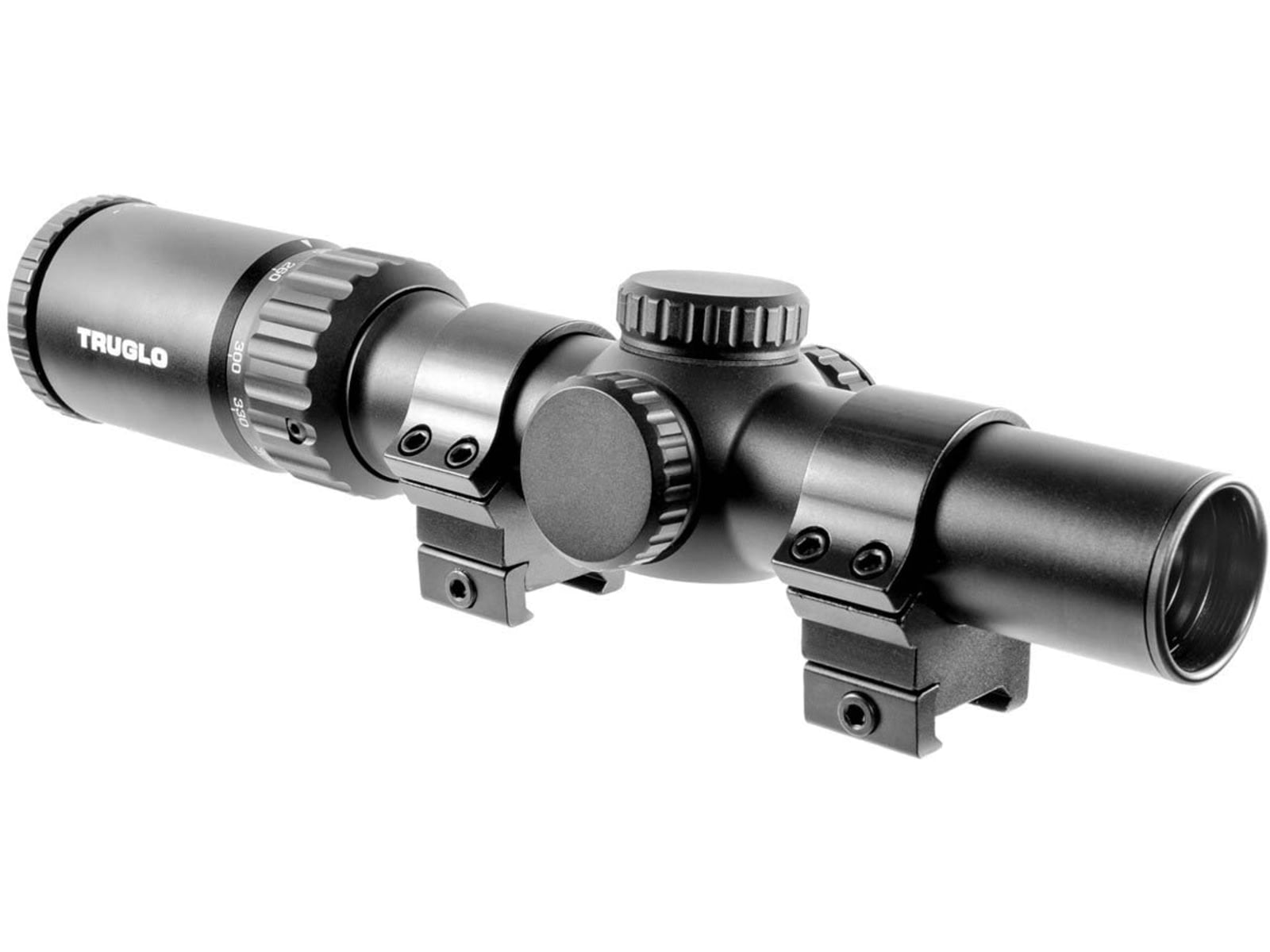 Truglo Optic Speed Velocity Calibrated BDC Crossbow Scope, 1-4x24mm, Black