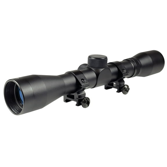 Truglo BUCKLINE Tactical Hunting Shooting Durable Waterproof Fogproof 1" Aluminum Tube Riflescope with Weaver-Style Mount Rings & Elastic Lens Covers Included, 4 x 32mm, Duplex Reticle