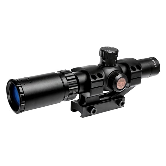 Truglo TG8514BT Tru-Brite 30 1-4x 24mm Obj Wide FOV 30mm Tube Black Finish Duplex Mil-Dot