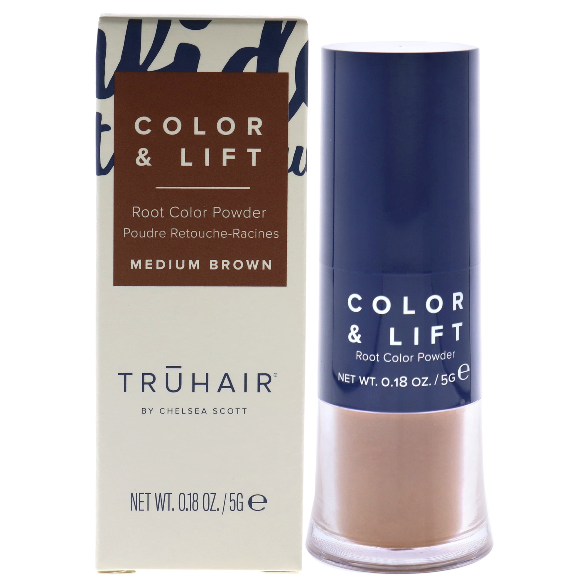 Topical Root Color Powder Form Truhair Color and Lift Root Color Powder - Medium Brown, 0.18 oz Hair ...