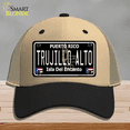 thumbnail image 1 of Trujillo Alto Puerto Rico Black Novelty License Plate Hat Mesh Khaki|Black, 1 of 1