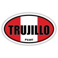thumbnail image 1 of Trujillo Peru Flag Oval Decal Vinyl Bumper Sticker 3x5 inches, 1 of 3