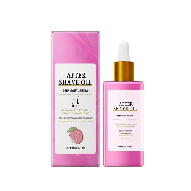 Truly 40ml Strawberry After Shave Oil: The Post-Shave Solution for Smooth, Soothing Relief!(Pink)