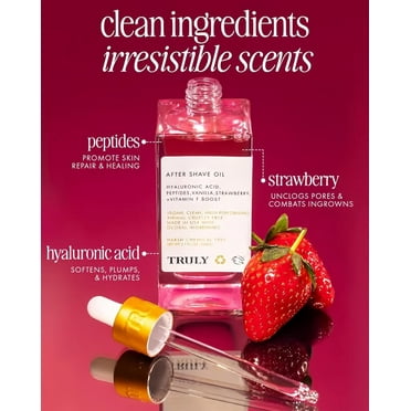Truly After Shave Oil Strawberry Vanilla – Hydrating & Soothing Post-Shave Treatment (90ml)