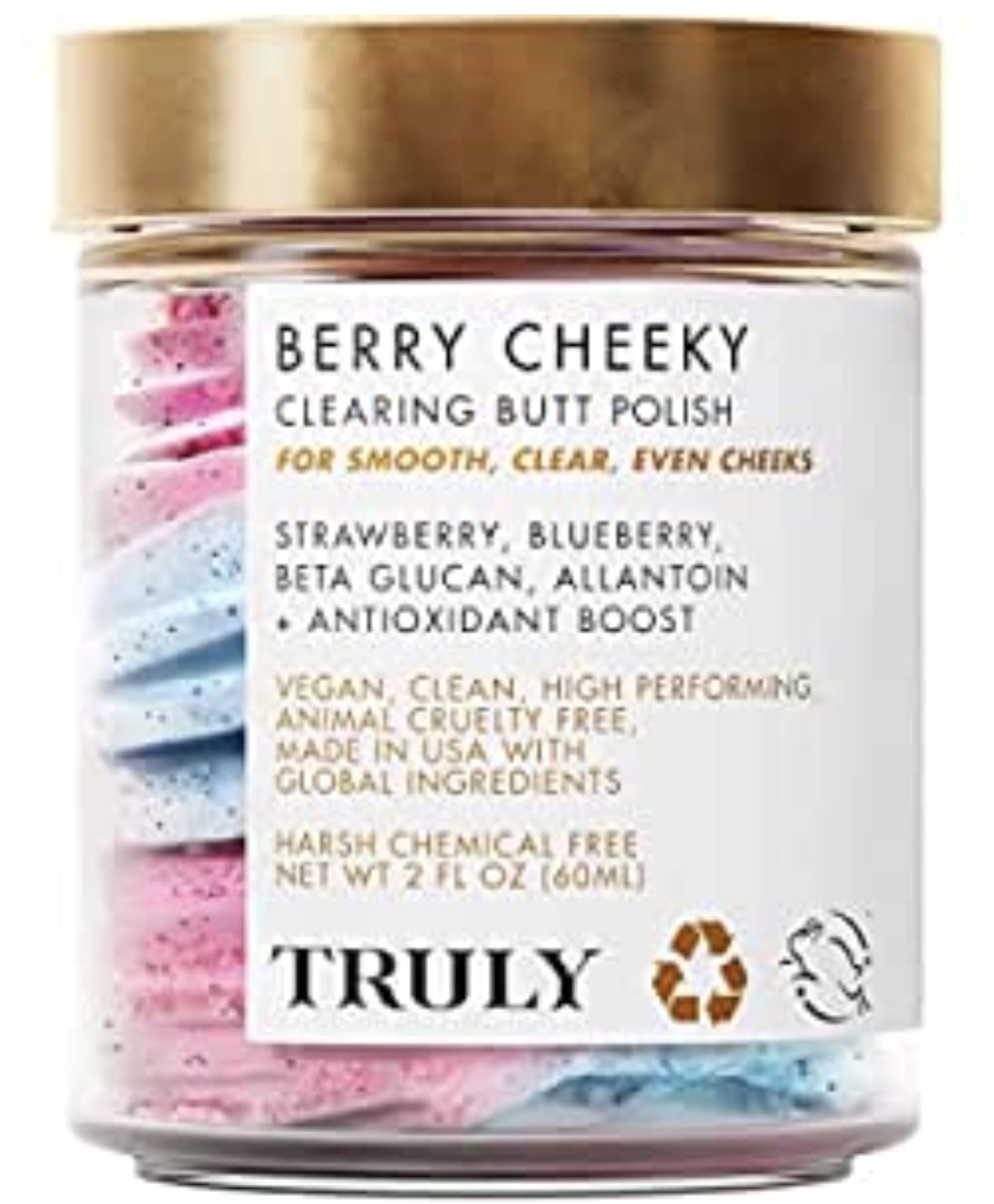 Truly Beauty Berry Cheeky Clearing Butt Polish Gentle Acne Body Wash