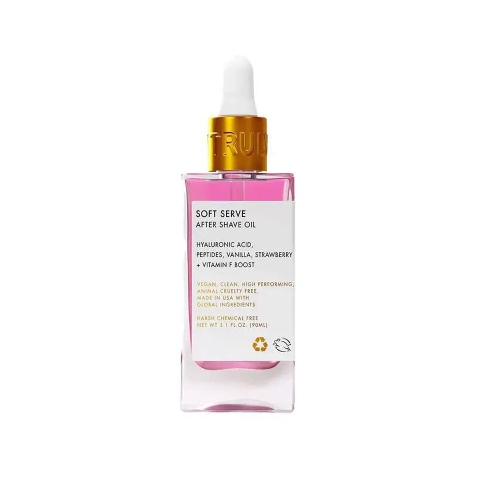 Truly Beauty Strawberry After Shave Oil For Smooth Skin  Post Shave With & Peptides To Soothe Burn  Hairs & Dryness 90ml