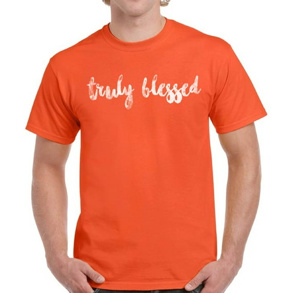 Truly Blessed Men T-Shirt - Graphic Tee S M L XL 2XL 3XL 4XL 5XL - Funny Thanksgiving Tshirts for Men Happy Thanksgiving Gifts