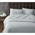 thumbnail image 1 of Truly Calm Antimicrobial 100% Microfiber Polyester Deep Pocket 3 Piece Twin Sheet Set in Grey, All Season, Adult Size, OEKO-TEX Certified, 1 of 7