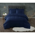 thumbnail image 1 of Truly Calm Antimicrobal 100% Microfiber Polyester Down Alternative Navy 3-Piece Full/Queen Comforter Set, Solid Casual themed, Adult Bedding, OEKO-TEX Certified, 1 of 8