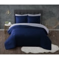 thumbnail image 1 of Truly Calm Antimicrobial Navy/Grey 7-Piece Queen Bed in a Bag, Solid Casual themed, Adult Bedding, OEKO-TEX Certified, 1 of 5