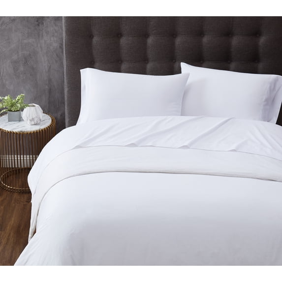 Truly Calm Antimicrobial 100% Microfiber Polyester Deep Pocket 3 Piece Twin XL Sheet Set in White, All Season, Adult Size, OEKO-TEX Certified