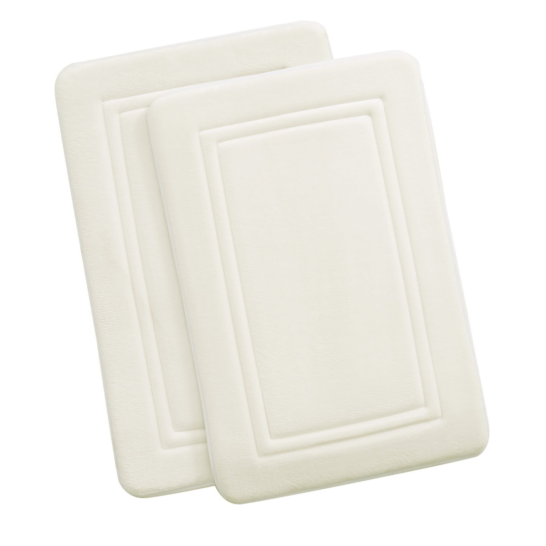 Ivory Memory Foam Antimicrobial Bath Rugs Set of 2