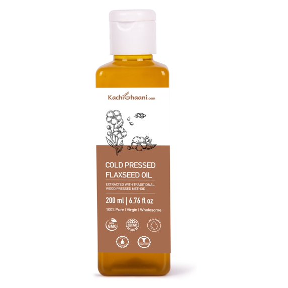 Truly Cold Pressed Flaxseed Oil, Wood Pressed Unrefined Flax Oil, Plant Source of Omega 3 (ALA), Never Heated, 6.8 fl oz (200 ml)