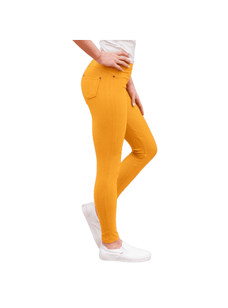 Plus Size Jeggings in Plus Size Jeans Yellow Walmart