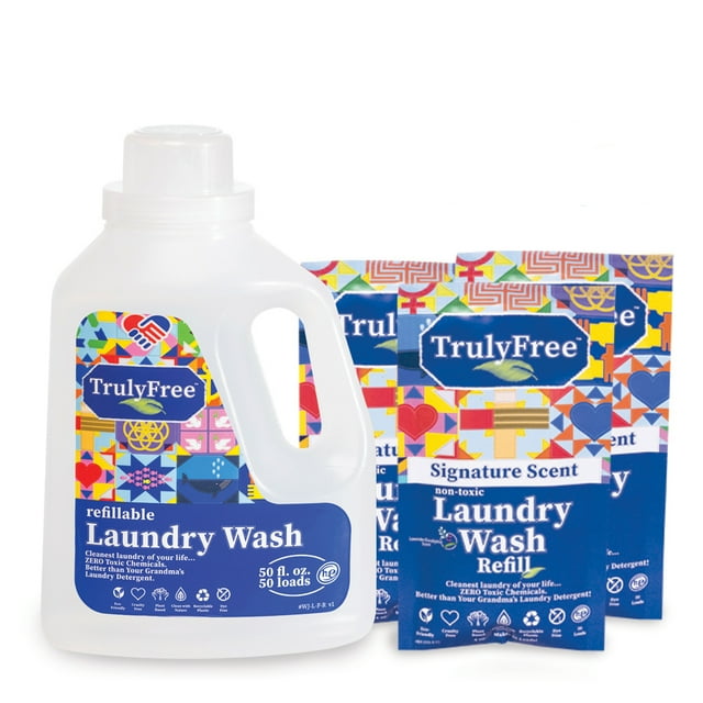 Truly Free Laundry Wash Signature Scent, Powerful Detergent With No