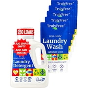 Truly Free Sensitive Skin Baby Plant-Based No Harmful Ingredients Liquid Laundry Detergent Signature Scent 250 Loads