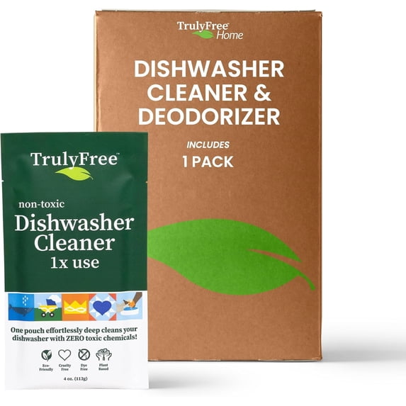Truly Free Dishwasher Cleaner, Fights Grease & Limescale, Lemon Fresh Scent, 4 oz