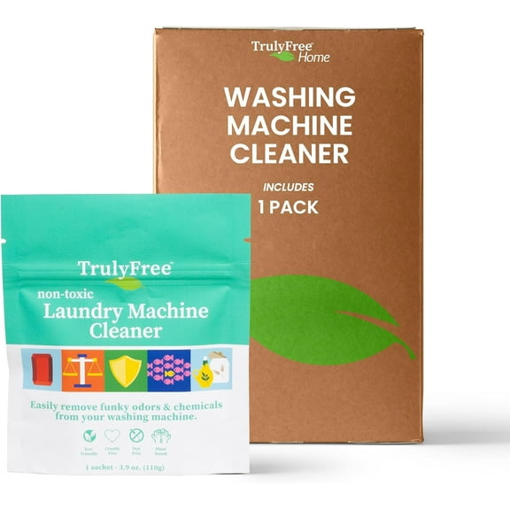 Truly Free Washing Machine Cleaner - Wash & Cleans Front Load & Top Load Washers - Tub Cleaner & Deodorizer (1-Use)
