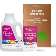 Truly Free Refillable Non-Toxic Signature Scent Softening Rinse (1-Pack of 50 Loads + Jug)