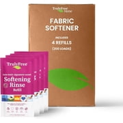 Truly Free Fabric Softening Conditioner for Clothes| Safe for Babies & Kids with Sensitive Skin | Plant-Based | Includes 4 Refills| Signature Scent Rinse200 Loads