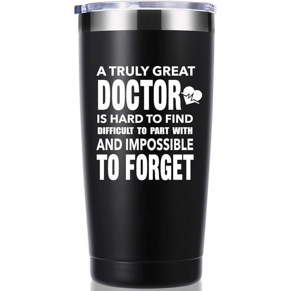 A Truly Great Doctor is Hard to Find 20 OZ Tumbler.Thank You Appreciation Doctor Gifts.Birthday,Christmas,Medical Graduation Gifts for Men Women.Dentist,Doctor,Physician Travel Mug(Black)