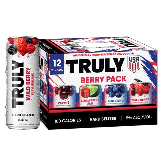 Truly Hard Seltzer Berry Variety pack, 12 pack, 12 fl oz Aluminum Cans, 5% ABV