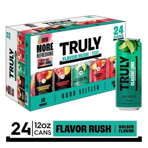 Truly Hard Seltzer Flavor Rush Variety pack, 24 pack, 12 fl oz Aluminum Cans, 5% ABV