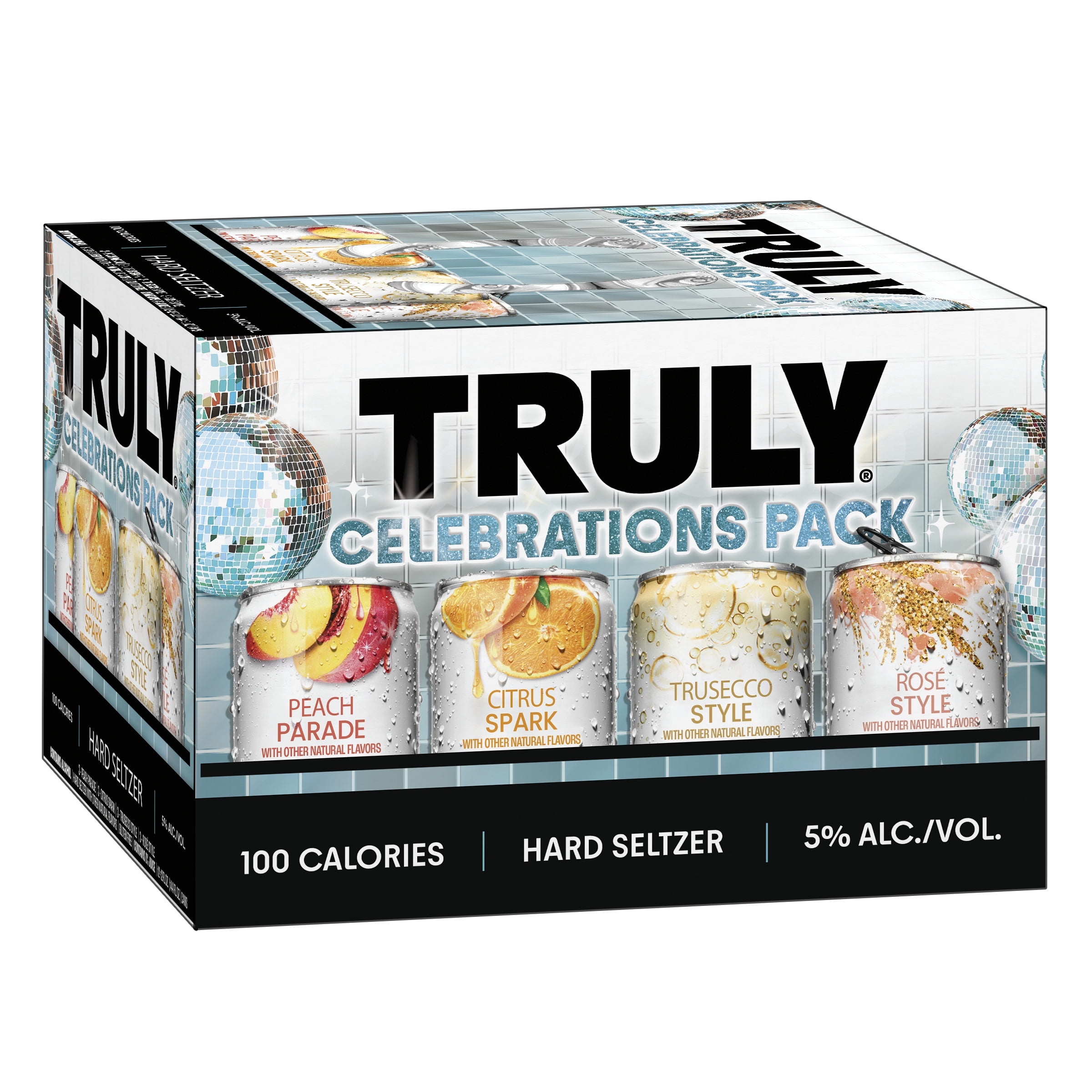 Truly Hard Seltzer Celebrations pack Variety, 12 pack, 12 fl oz Aluminum Cans, 5% ABV