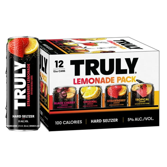 Truly Hard Seltzer Lemonade Variety pack, 12 pack, 12 fl oz Aluminum Cans, 5% ABV