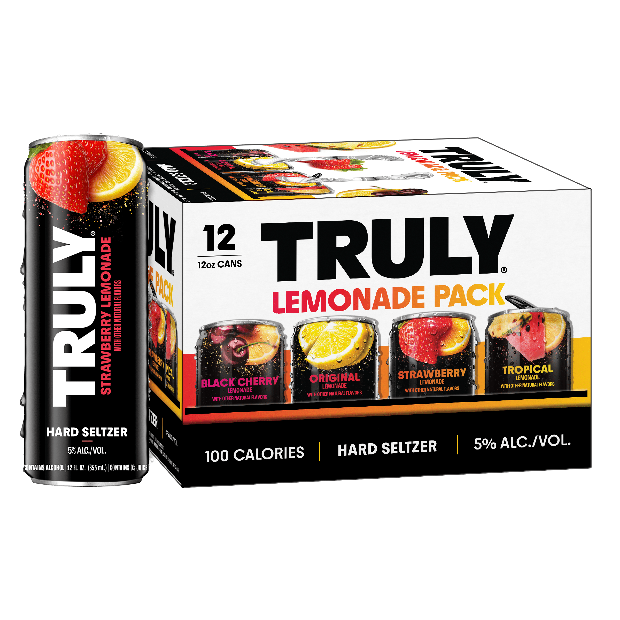 TRULY ハードセルツァー アルコール8% 12缶入り Truly Hard Seltzer Lemonade Variety 12pk, 12 oz Aluminum Cans