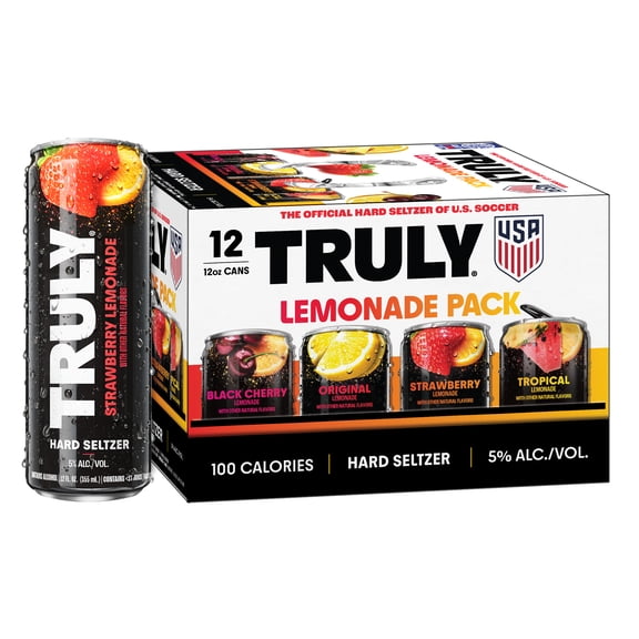Truly Hard Seltzer Lemonade Variety pack, 12 pack, 12 oz Aluminum Cans, 5% ABV