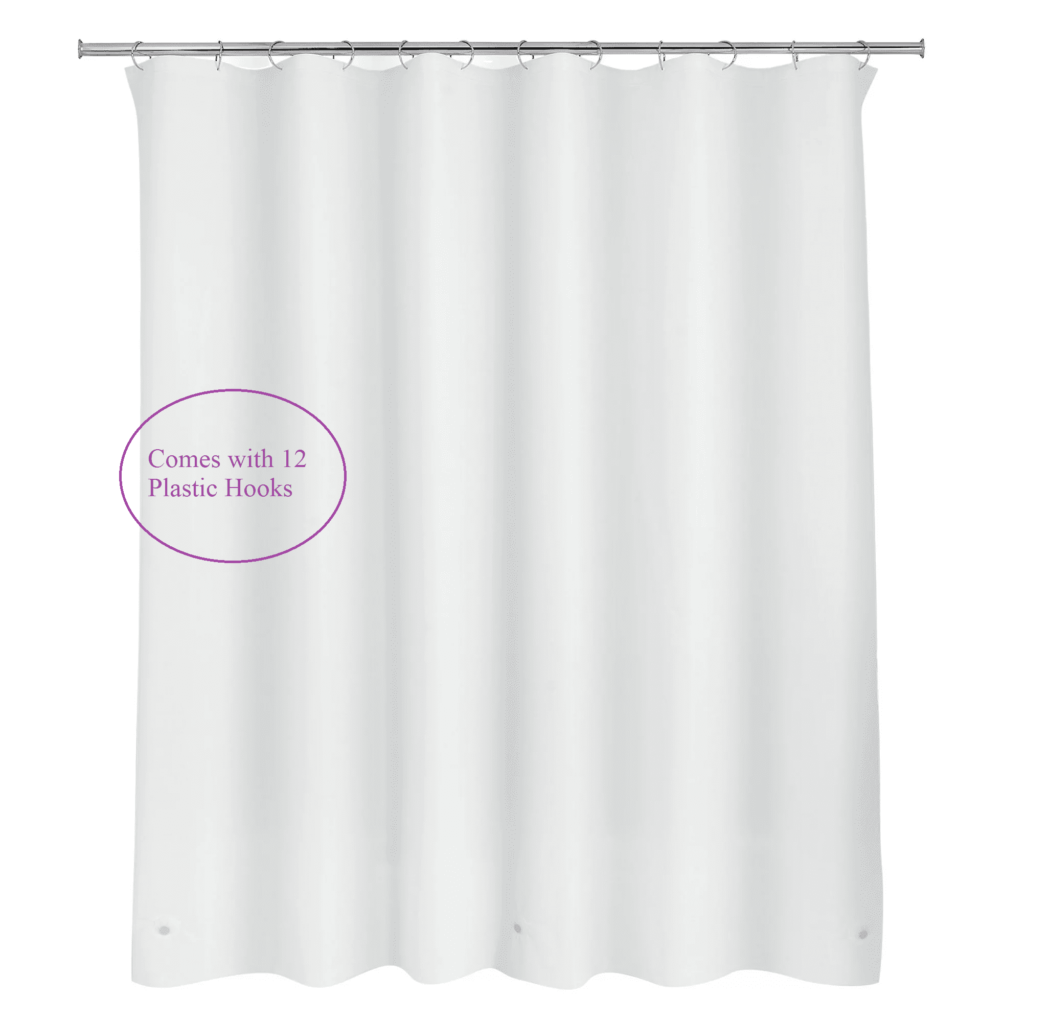 12 Pieces Shower Curtain Hooks Decorative Drape Hangers Bathing Liners Rings  Room Toilet Farmhouse Hardware White - AliExpress