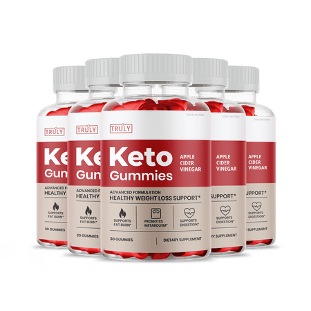 Truly Keto ACV Keto Gummies Official, Maximum Strength( 5 Pack)