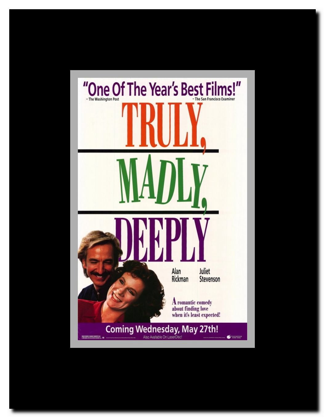 Truly Madly Deeply Framed Movie Poster