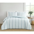 thumbnail image 1 of Truly Soft Aiden Stripe Comforter Set Blue Polyester 3-Piece Full/Queen Comforter Set, stripe themed, for Men and Women, OEKO-TEX Certified Confidence, 1 of 9