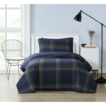 Truly Soft Bronson Plaid 100% Microfiber Polyester  2 Piece Twin Quilt Set, All Season, Adult Size, OEKO-TEX Certified