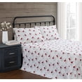 thumbnail image 1 of Truly Soft Cardinals Flannel 4-Piece Full Sheet Set in Multiple, Cotton , Adult, All Season, OEKO-TEX Certified, 1 of 5